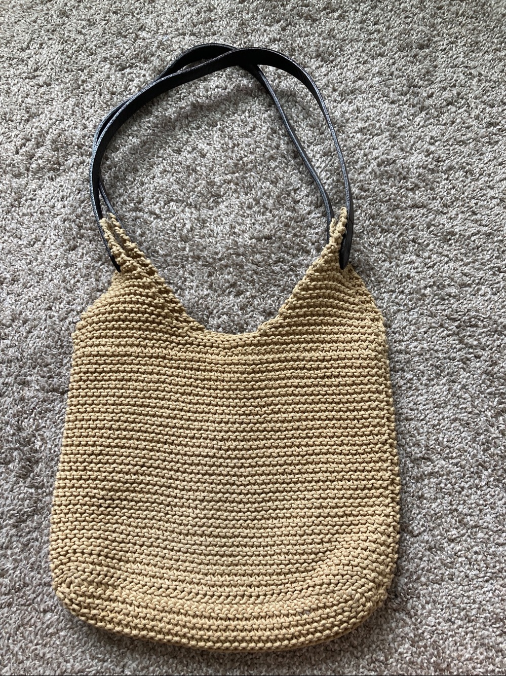 The Sak Crochet Woven Shoulder Bag Neutral Boho Coastal Retro Vacation Purse - Picture 3 of 5